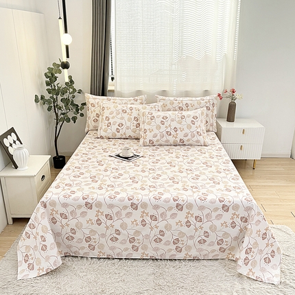 伊而梦蚊帐 2025新款A类老粗布抗菌床单 挂金锁-红