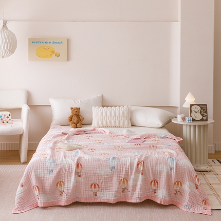 91家纺网 家纺一手货源 找家纺 （总）悦然毛巾被 2025新款全棉泡泡纱6层纱儿童夏被