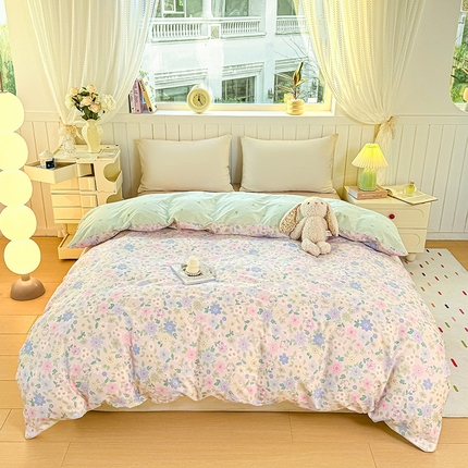 91家纺网 家纺一手货源 找家纺 （总）黑马家居 2025新款全棉喷气13070印花单被套