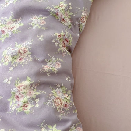 91家纺网 家纺一手货源 找家纺 贝拉梦家纺 2025爆款新款A类有氧针织双层纱四件套 紫萱