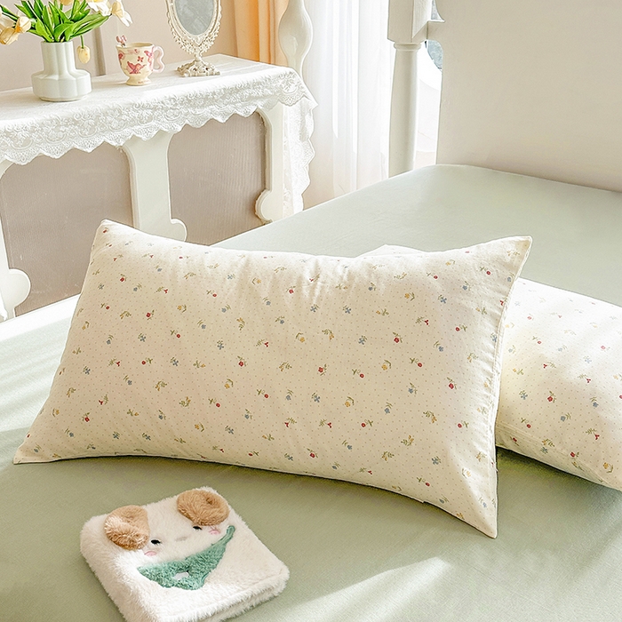 91家纺网 家纺一手货源 找家纺 木楌家居 2025新款全棉双层纱大豆夏被 雅颜