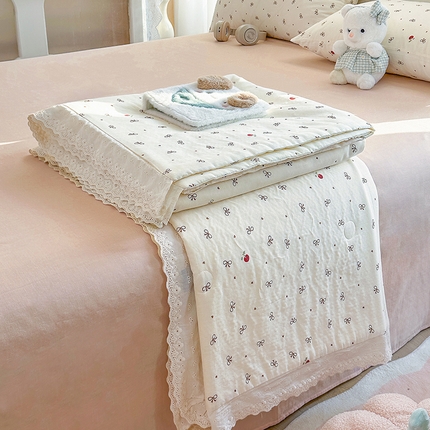 木楌家居 2025新款全棉双层纱大豆夏被 语茉