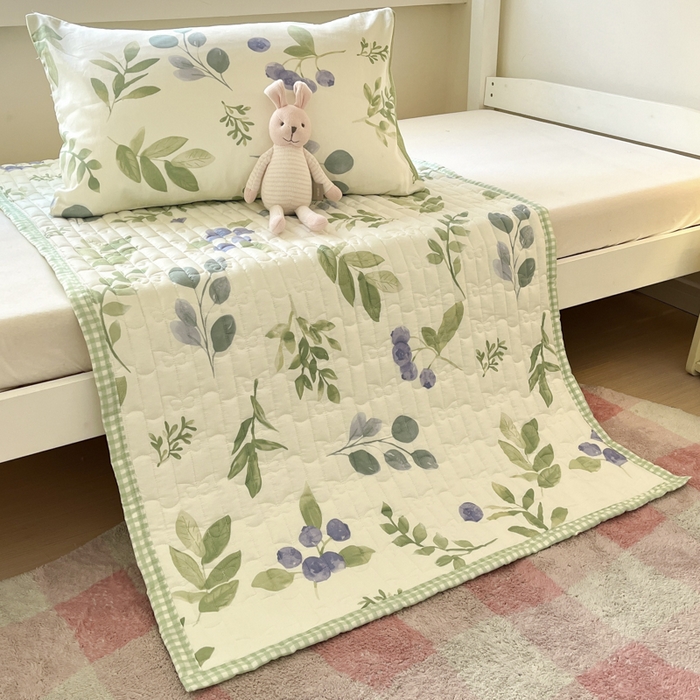 91家纺网 家纺一手货源 找家纺 Sweet dreams甜梦 2025新款全棉卡通小清新棉垫子床垫旅行垫 半夏