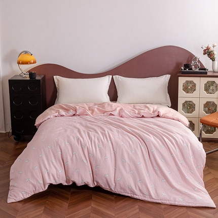 91家纺网 家纺一手货源 找家纺 （总）锦罗绣 2025新款A类母婴全棉有氧印花双层纱单被套可定制任意尺寸