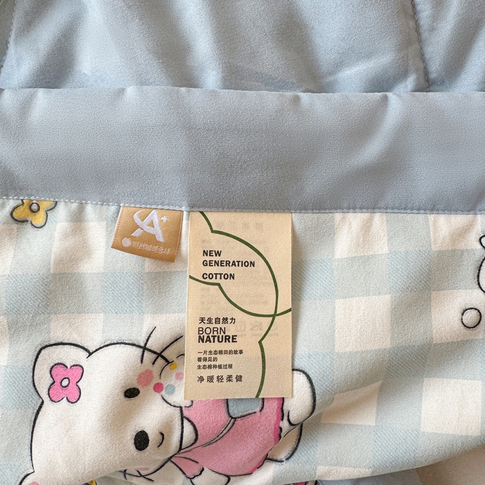 91家纺网 家纺一手货源 找家纺 魅图家纺 2025新款A类超柔云朵棉棉花被夏被 猫咪派对