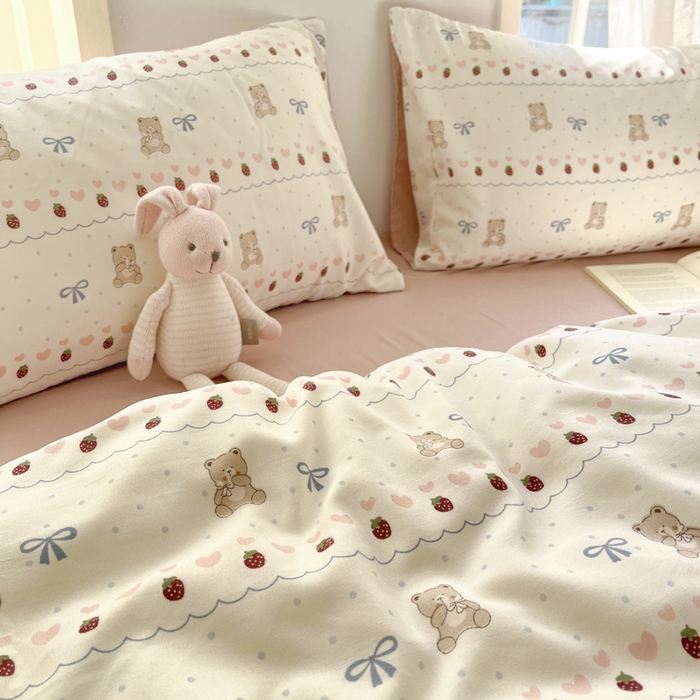 91家纺网 家纺一手货源 找家纺 贝拉梦家纺 2025爆款新款A类有氧针织双层纱四件套 巴比伦米