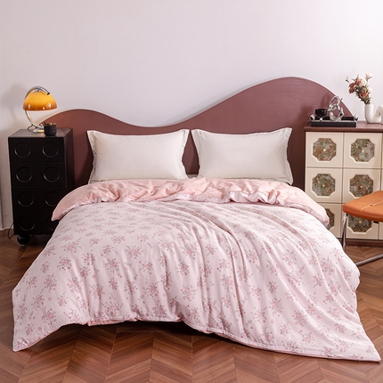 91家纺网 家纺一手货源 找家纺 （总）锦罗绣 2025新款A类母婴全棉有氧印花双层纱单被套可定制任意尺寸