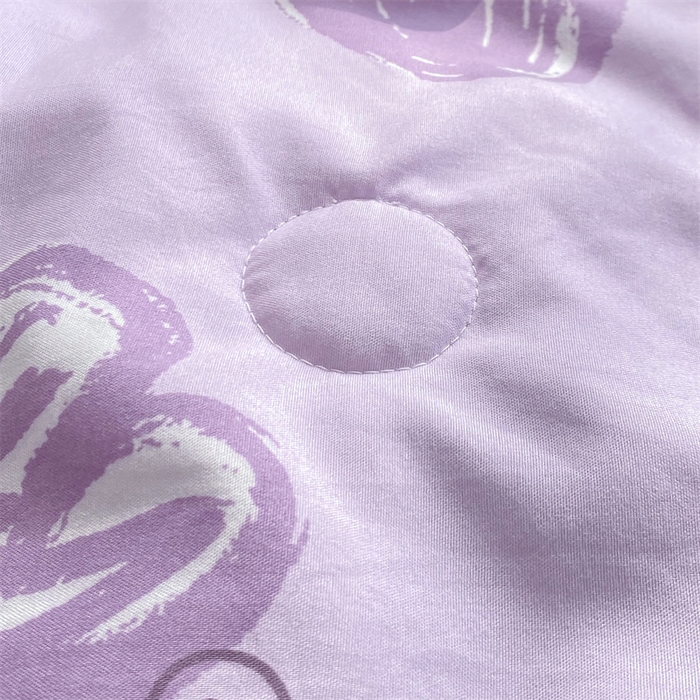 91家纺网 家纺一手货源 找家纺 米乐被业 2025新款水洗棉凉豆豆夏被 紫兔兔