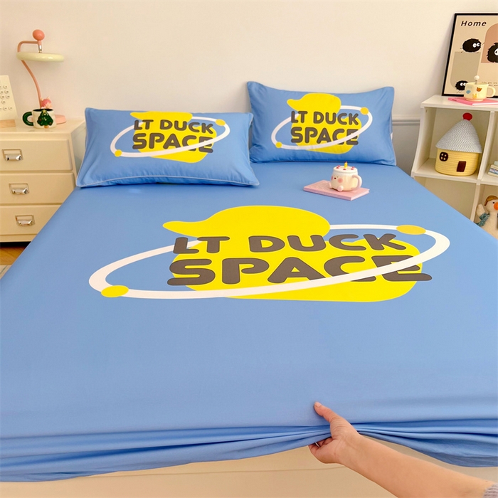 91家纺网 家纺一手货源 找家纺 梦舒羽 2025新款正版全棉床笠卡通床笠罩全包席梦思床垫保护罩 遨游星际