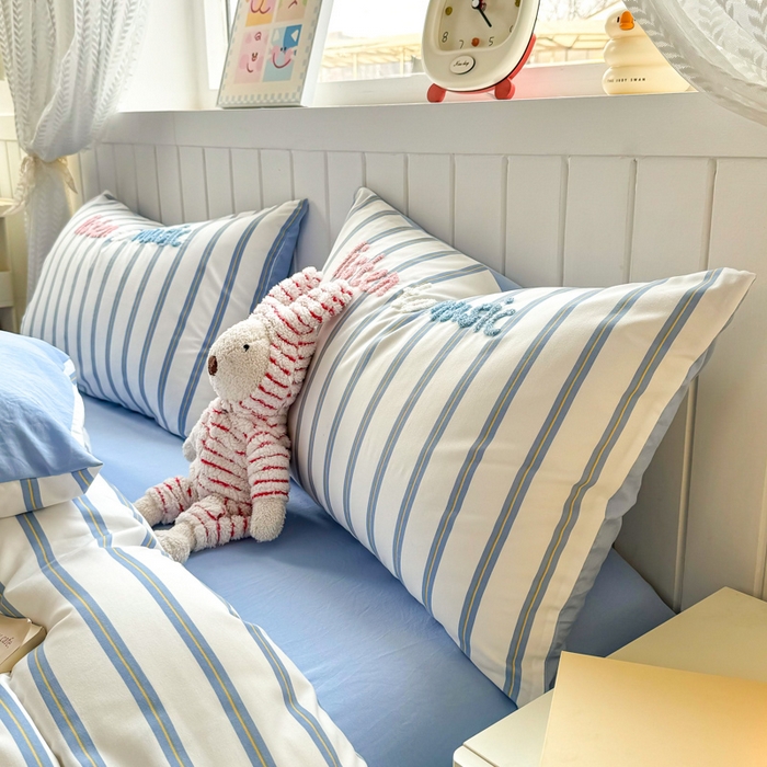 91家纺网 家纺一手货源 找家纺 上尚居 2025新款云朵棉卡通毛巾绣四件套 小狐狸