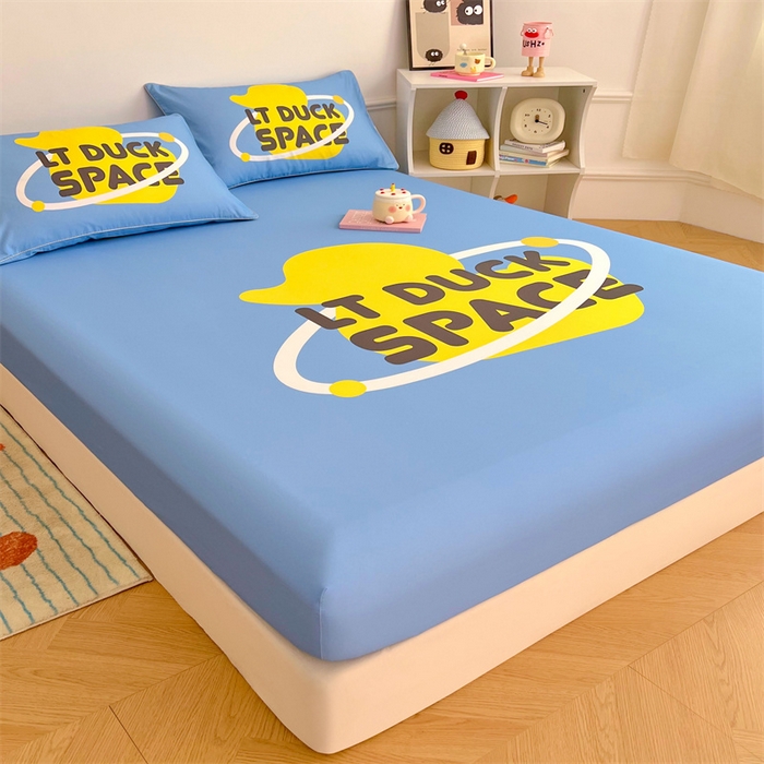 91家纺网 家纺一手货源 找家纺 梦舒羽 2025新款正版全棉床笠卡通床笠罩全包席梦思床垫保护罩 遨游星际