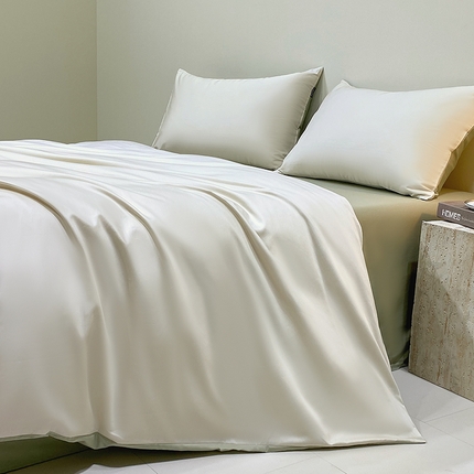 91家纺网 家纺一手货源 找家纺 （总）拼社家纺 2025新款轻奢高支贡缎长绒棉四件套全棉四件套简约纯色纯棉床上用品（买家秀）