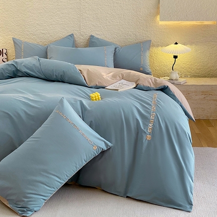 91家纺网 家纺一手货源 找家纺 （总）拼社家纺   2025新款母婴及全棉水洗棉刺绣四件套纯棉床上用品