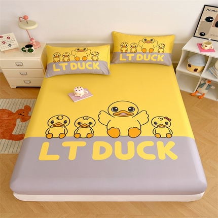 梦舒羽 2025新款正版全棉床笠卡通床笠罩全包席梦思床垫保护罩 乖巧鸭