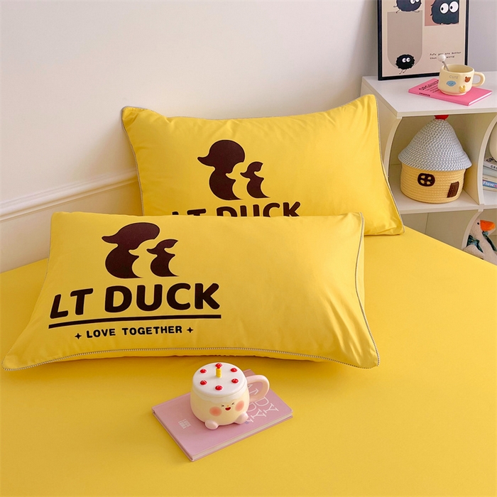 91家纺网 家纺一手货源 找家纺 梦舒羽 2025新款正版全棉床笠卡通床笠罩全包席梦思床垫保护罩 影帝鸭