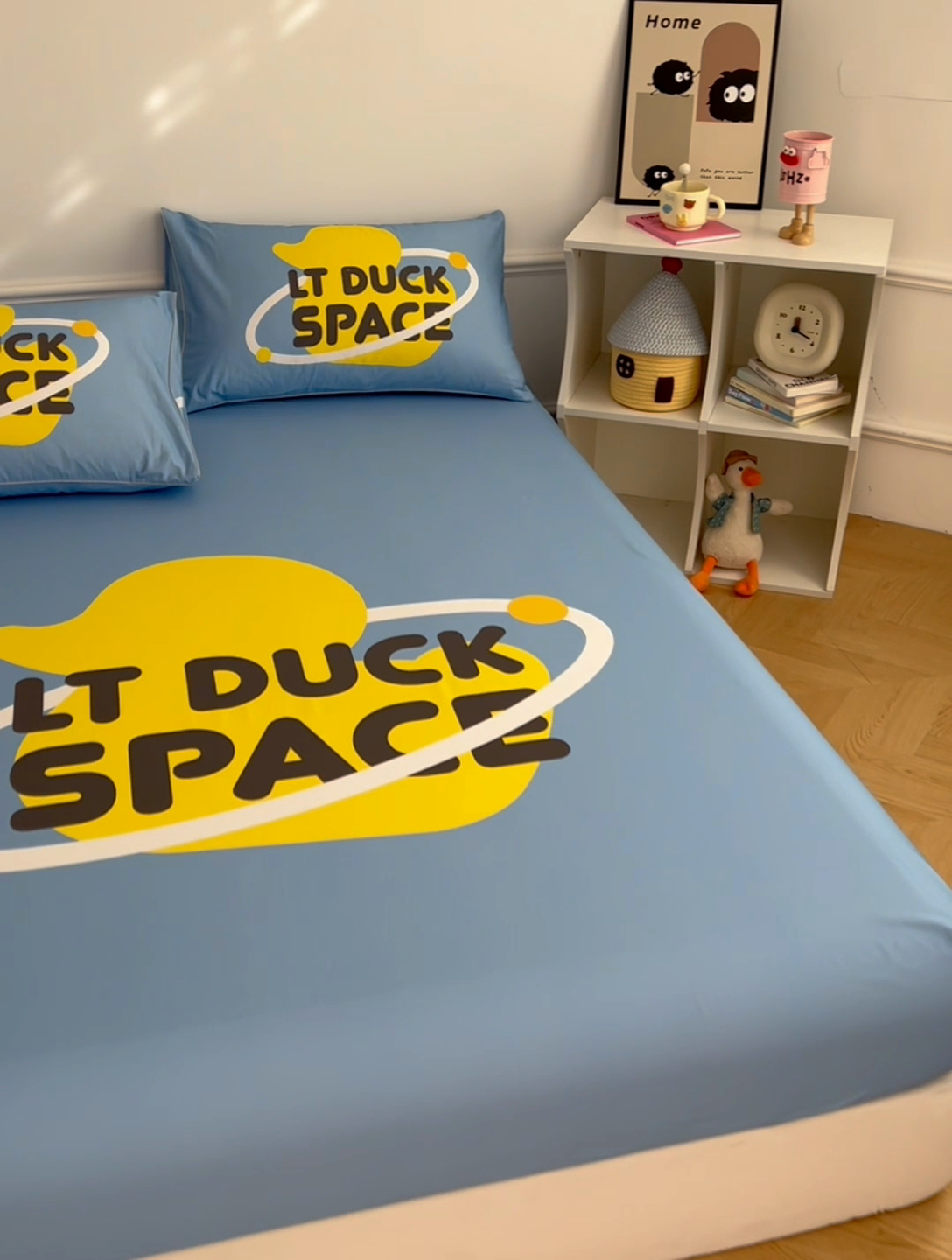 91家纺网 家纺一手货源 找家纺 梦舒羽 2025新款正版全棉床笠卡通床笠罩全包席梦思床垫保护罩 遨游星际