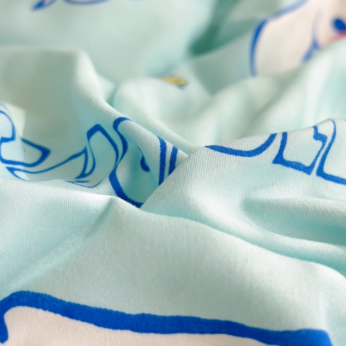 91家纺网 家纺一手货源 找家纺 贝扬思家纺 2025新款水洗棉三丽鸥简约系列四件套-大床图 汉堡玉桂狗