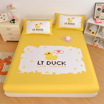 圣比熊 正版授权控价55元起 全棉床笠卡通床笠罩全包席梦思床垫保护罩 电玩鸭