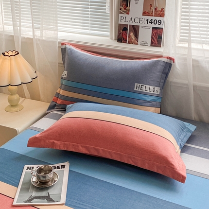 91家纺网 家纺一手货源 找家纺 （优质买家秀 热卖款不断货）A类母婴级纯棉全棉磨毛枕套单只装全棉纯棉磨毛枕套纯棉全棉磨毛枕头套一对装 美丽邂逅