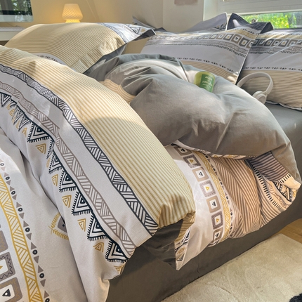 91家纺网 家纺一手货源 找家纺 （买家秀爆款不断货）A类母婴级100纯棉全棉磨毛四件套全棉纯棉全棉磨毛四件套百分百纯棉全棉磨毛四件套 甜心-西尔