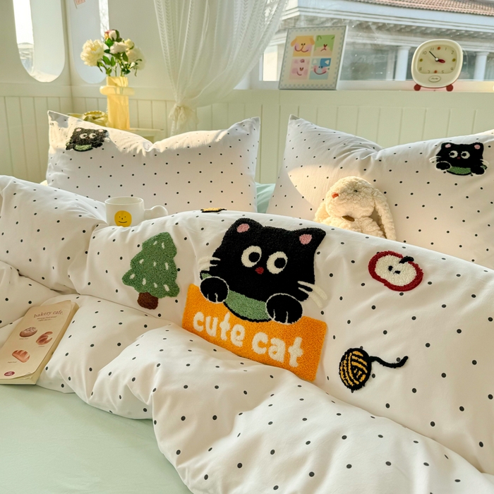 91家纺网 家纺一手货源 找家纺 （总）上尚居 2025新款云朵棉卡通毛巾绣四件套