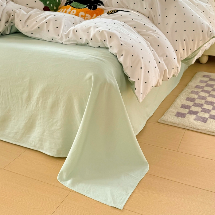 91家纺网 家纺一手货源 找家纺 上尚居 2025新款云朵棉卡通毛巾绣四件套 波点猫-米白