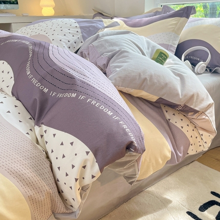 91家纺网 家纺一手货源 找家纺 （买家秀爆款不断货）A类母婴级100纯棉全棉磨毛四件套全棉纯棉全棉磨毛四件套百分百纯棉全棉磨毛四件套 甜心-简言