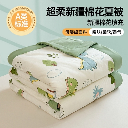 91家纺网 家纺一手货源 找家纺 魅图家纺 2025新款A类超柔云朵棉棉花被夏被 恐龙乐园