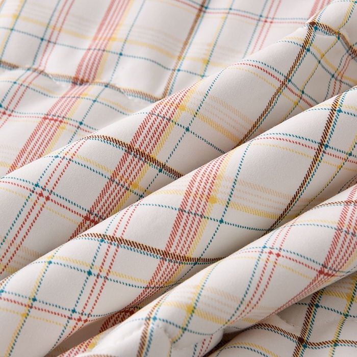 91家纺网 家纺一手货源 找家纺 艾兜坊  2025新款亲肤原棉夏被 1米白粉格