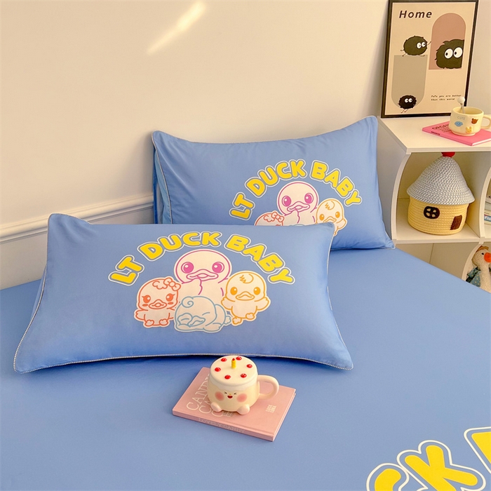 91家纺网 家纺一手货源 找家纺 梦舒羽 2025新款正版全棉床笠卡通床笠罩全包席梦思床垫保护罩 五彩缤纷