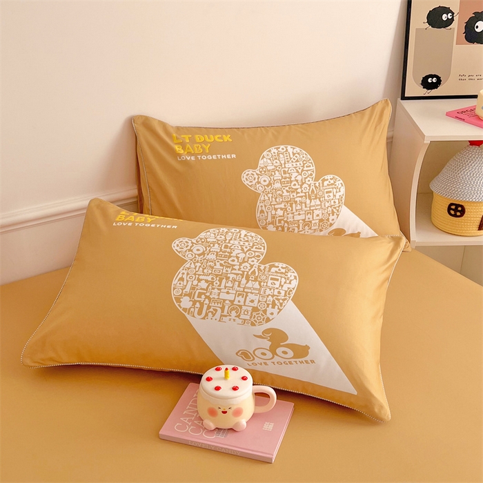 91家纺网 家纺一手货源 找家纺 梦舒羽 2025新款正版全棉床笠卡通床笠罩全包席梦思床垫保护罩 工程鸭