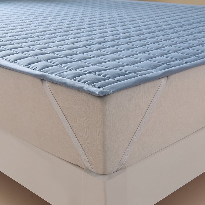 91家纺网 家纺一手货源 找家纺 艾兜坊  2025新款A类原棉床褥垫 莫兰迪-普鲁士蓝