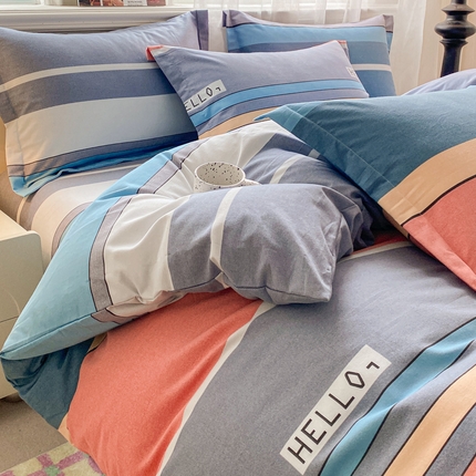 91家纺网 家纺一手货源 找家纺 （优质买家秀热卖不断货）A类母婴级纯棉全棉磨毛被套四件套全棉纯棉磨毛被套三件套纯棉全棉磨毛被套四件套 美丽邂逅