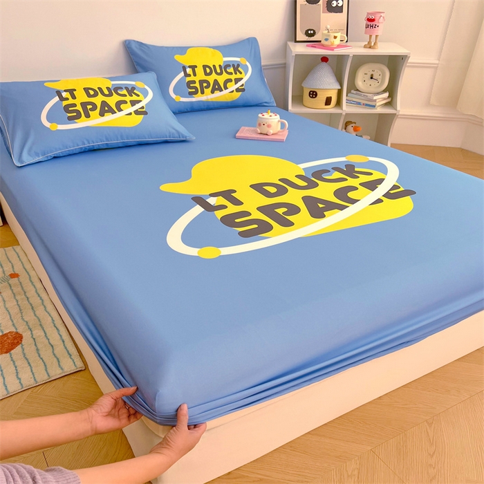 91家纺网 家纺一手货源 找家纺 梦舒羽 2025新款正版全棉床笠卡通床笠罩全包席梦思床垫保护罩 遨游星际