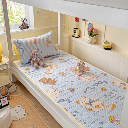 91家纺网 家纺一手货源 找家纺 （总）罗亿家纺  2025新款宿舍款-水洗棉夹棉床盖