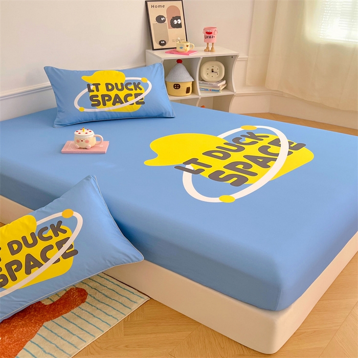 91家纺网 家纺一手货源 找家纺 梦舒羽 2025新款正版全棉床笠卡通床笠罩全包席梦思床垫保护罩 遨游星际