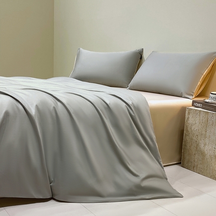 91家纺网 家纺一手货源 找家纺 （总）拼社家纺 2025新款轻奢高支贡缎长绒棉四件套全棉四件套简约纯色纯棉床上用品（买家秀）