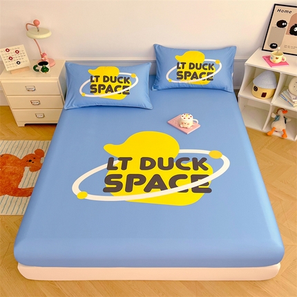 圣比熊 正版授权控价55元起 全棉床笠卡通床笠罩全包席梦思床垫保护罩 遨游星际