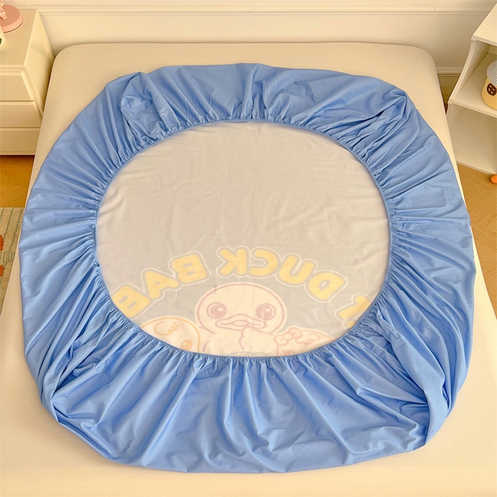 91家纺网 家纺一手货源 找家纺 梦舒羽 2025新款正版全棉床笠卡通床笠罩全包席梦思床垫保护罩 五彩缤纷