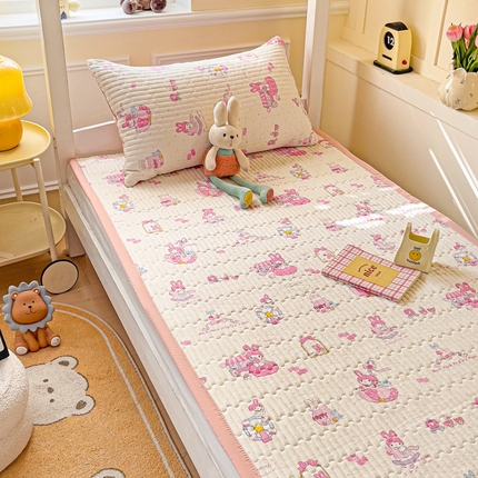 罗亿家纺  2025新款宿舍款-水洗棉夹棉床盖 小美摩天轮