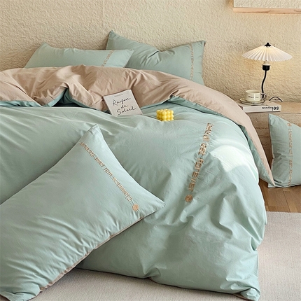 91家纺网 家纺一手货源 找家纺 （总）拼社家纺   2025新款母婴及全棉水洗棉刺绣四件套纯棉床上用品