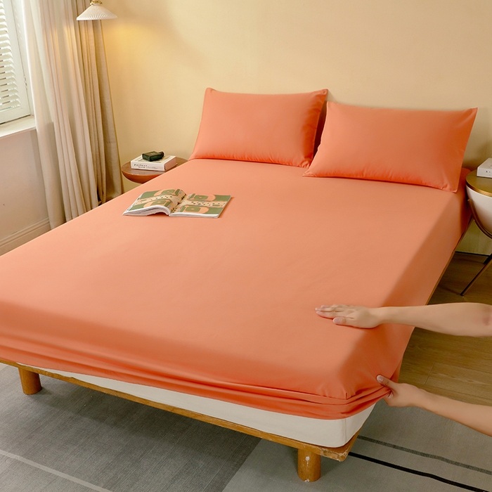 91家纺网 家纺一手货源 找家纺 买家秀）（爆款花型 长期款不断货）A类母婴级全棉磨毛床单纯棉磨毛床笠纯棉床单纯棉床笠全棉床笠 活力橙