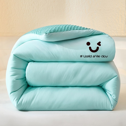 91家纺网 家纺一手货源 找家纺 （总）（买家秀爆款花色不断货）A类母婴级儿童豆豆绒大豆被春秋被秋冬被大豆纤维被子被芯空调被水洗大豆被豆豆被