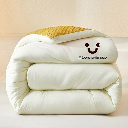 91家纺网 家纺一手货源 找家纺 （总）（买家秀爆款花色不断货）A类母婴级儿童豆豆绒大豆被春秋被秋冬被大豆纤维被子被芯空调被水洗大豆被豆豆被