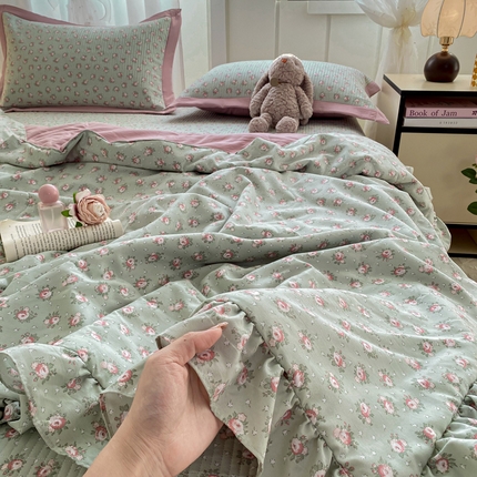 91家纺网 家纺一手货源 找家纺 （总）尊妙被业 2025新款针织棉花边夏被春秋被