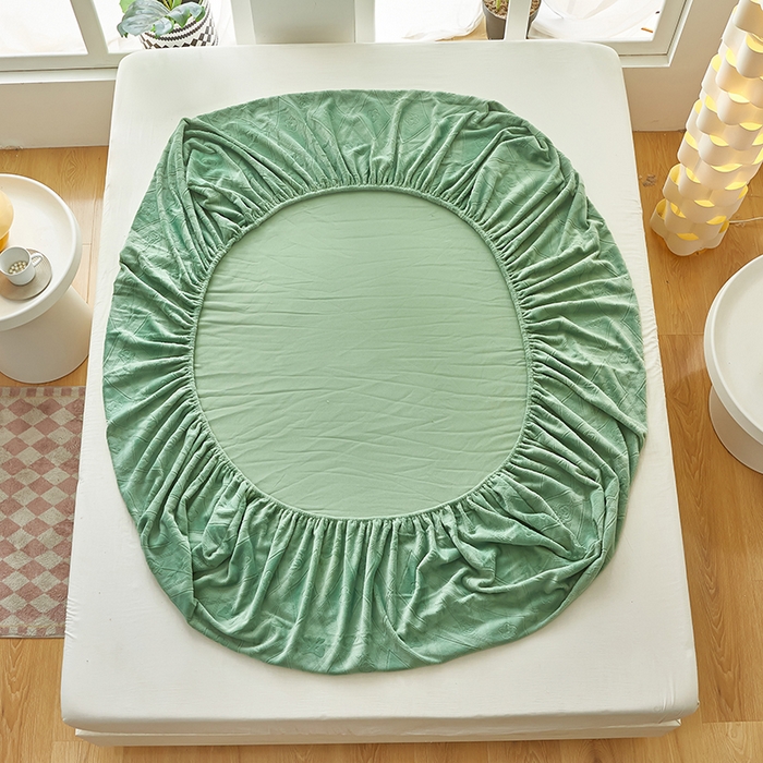 91家纺网 家纺一手货源 找家纺 买家秀 爆款不断货A类母婴级纯色雕花绒床笠牛奶绒床笠珊瑚绒床笠雪花绒床笠牛奶绒床罩珊瑚绒床罩床垫套 雕花庄园玫瑰 绿