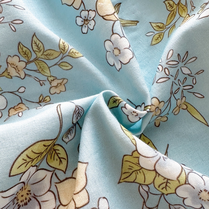 91家纺网 家纺一手货源 找家纺 寻米 2025新款A类全棉双层纱印花单床笠 澜月