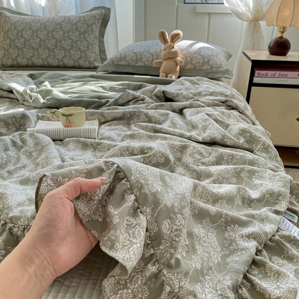 91家纺网 家纺一手货源 找家纺 （总）尊妙被业 2025新款针织棉花边夏被春秋被