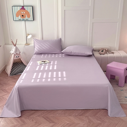 91家纺网 家纺一手货源 找家纺 佰亿莱 2025新款简约舒适全棉单品系列单床单 樱桃粉