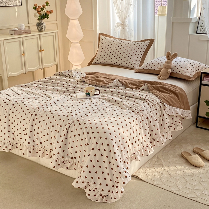 91家纺网 家纺一手货源 找家纺 尊妙被业 2025新款针织棉花边夏被春秋被 艾意